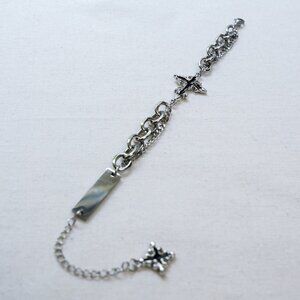 gothic cross charm y2k bracelet